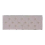 White Upholstered Storage Bench with Drawers and Open Shelves