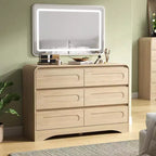 47-Inch 6-Drawer Dresser with Wood Finish