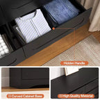 47-Inch 6-Drawer Dresser with Wood Finish