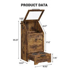 Dog Food Storage Cabinet with Feeding Station