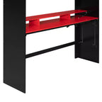 Full Size Wood Bunk Bed with Height-Adjustable Desk, Wardrobe & RGB Light