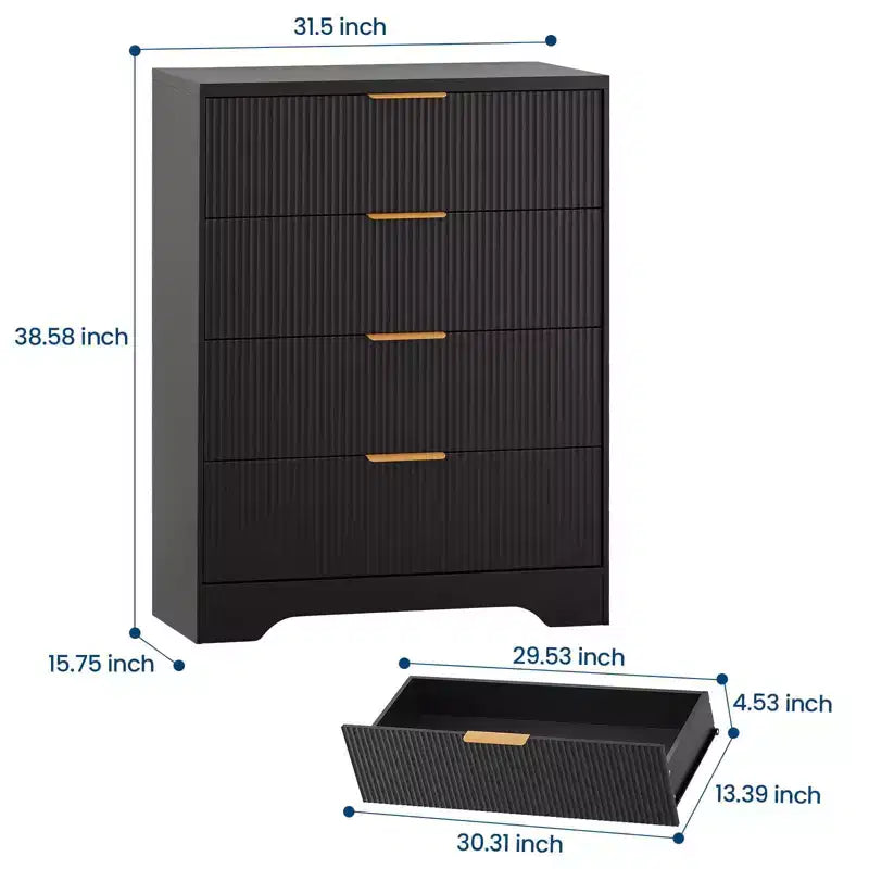 Modern 4-Drawer Dresser