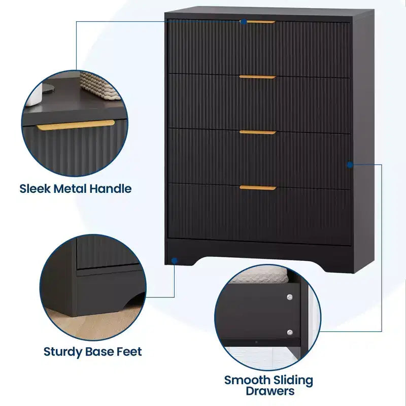 Modern 4-Drawer Dresser