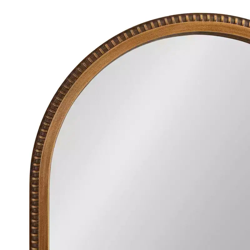 Arch Wall Mirror with Beaded Frame, 20" x 30"