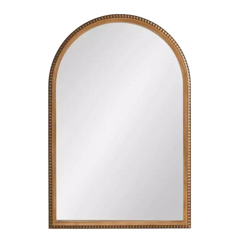 Arch Wall Mirror with Beaded Frame, 20" x 30"