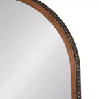 Arch Wall Mirror with Beaded Frame, 20" x 30"