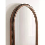 Arch Wall Mirror with Beaded Frame, 20" x 30"