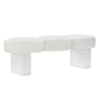 56" Upholstered Entryway Bench with 3 Round Cushions