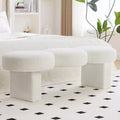 56" Upholstered Entryway Bench with 3 Round Cushions