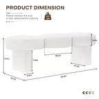 56" Upholstered Entryway Bench with 3 Round Cushions