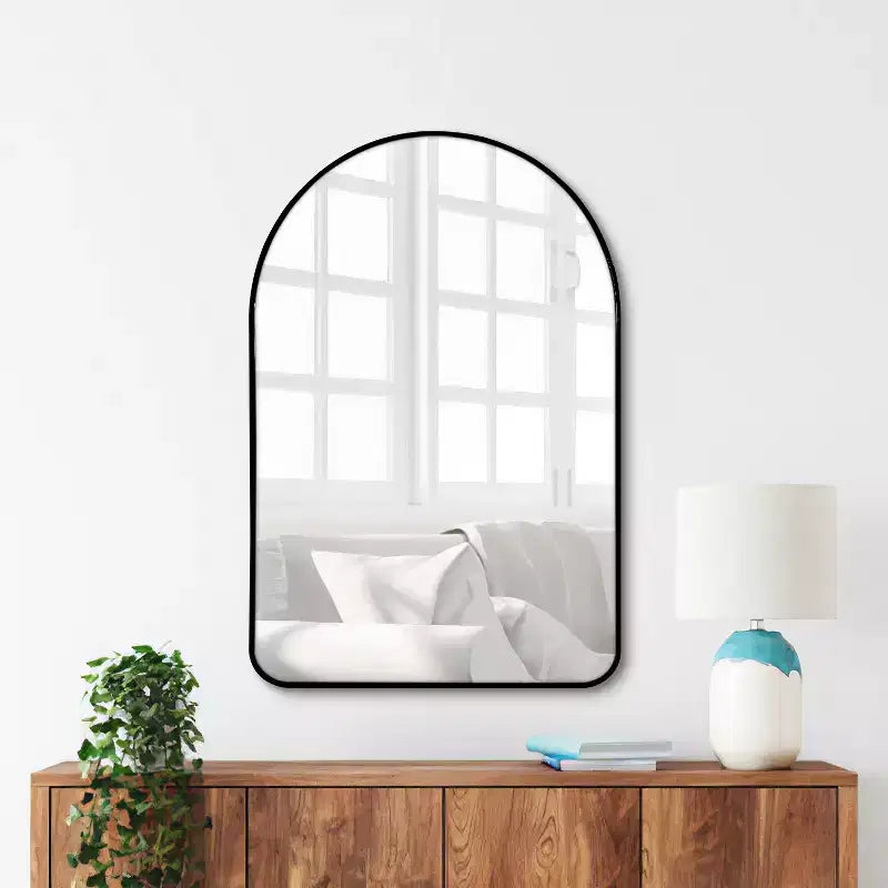 Arch Wall Mirror – Aluminum Alloy Thin Edge, 36x24in