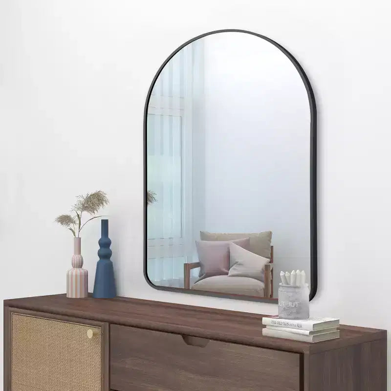 Arch Wall Mirror – Aluminum Alloy Thin Edge, 36x24in