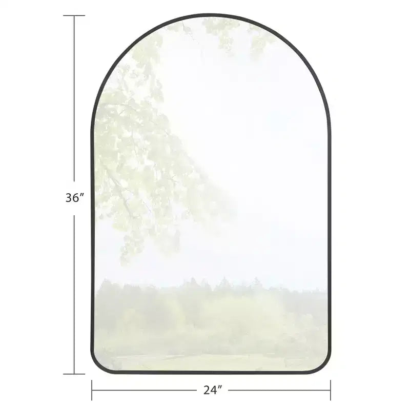Arch Wall Mirror – Aluminum Alloy Thin Edge, 36x24in