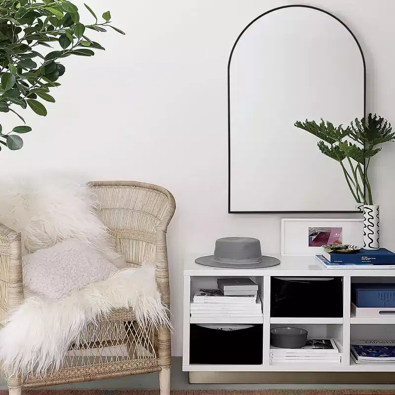 Arch Wall Mirror – Aluminum Alloy Thin Edge, 36x24in