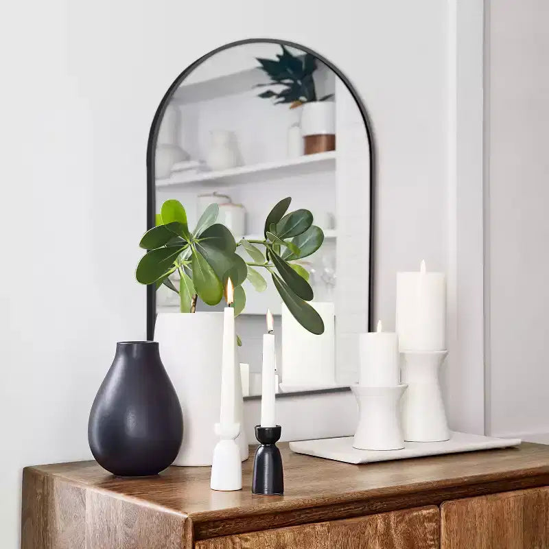 Arch Wall Mirror – Aluminum Alloy Thin Edge, 36x24in
