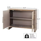 Rustic Wooden Accent Cabinet with 2 Doors and Adjustable Shelf, 39.3''W