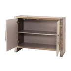 Rustic Wooden Accent Cabinet with 2 Doors and Adjustable Shelf, 39.3''W