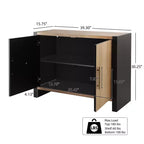 Rustic Wooden Accent Cabinet with 2 Doors and Adjustable Shelf, 39.3''W