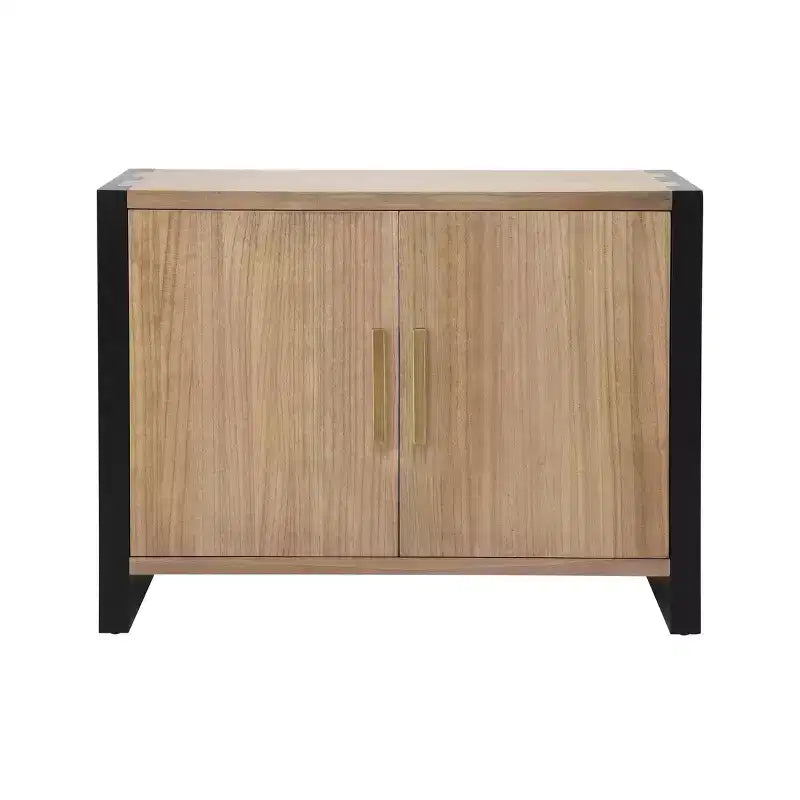 Rustic Wooden Accent Cabinet with 2 Doors and Adjustable Shelf, 39.3''W