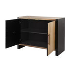 Rustic Wooden Accent Cabinet with 2 Doors and Adjustable Shelf, 39.3''W