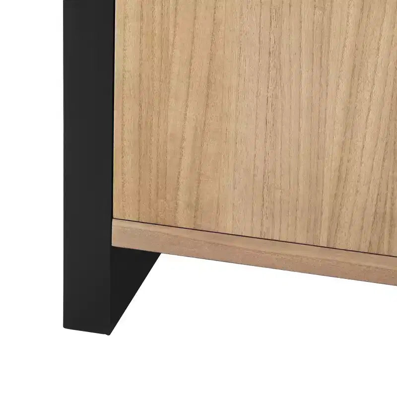 Rustic Wooden Accent Cabinet with 2 Doors and Adjustable Shelf, 39.3''W