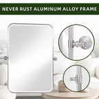 Wall-Mount Hanging Mirror with Rotating Hardware – Rounded Corner Rectangle, Double-Sided