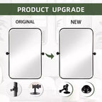 Wall-Mount Hanging Mirror with Rotating Hardware – Rounded Corner Rectangle, Double-Sided