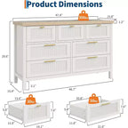 7-Drawer Dresser with Fluted Design