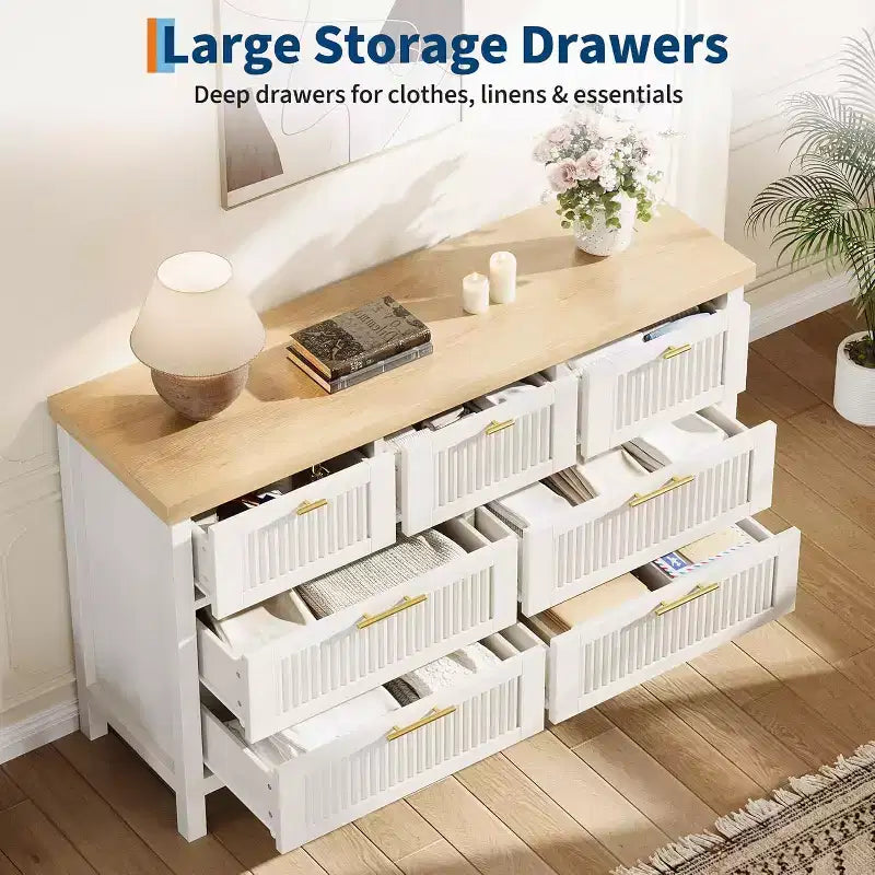 7-Drawer Dresser with Fluted Design