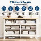 7-Drawer Dresser with Fluted Design
