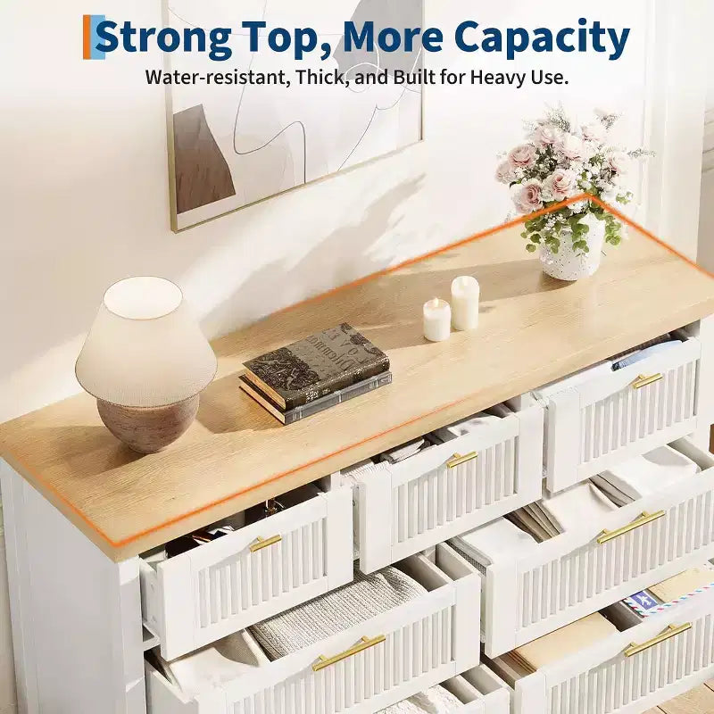 7-Drawer Dresser with Fluted Design
