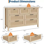 7-Drawer Dresser with Fluted Design