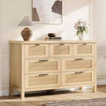 Fluted Dresser for Bedroom with 7 Drawers,Modern Chest of Drawers,Wooden Dresser TV Stand,Closet Clothes Storage Organizer for Living Room,Hallway