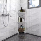 Freestanding Bathroom Corner Shelf, 3-Tier, PVC