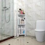 Freestanding Bathroom Corner Shelf, 3-Tier, PVC