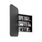 36 x 24 Inch Wall Mirror Medicine Cabinet with Storage, Metal Frame, Black