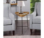 24 in. H Black Triangle Metal End Table