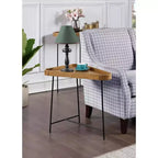 24 in. H Black Triangle Metal End Table