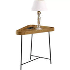 24 in. H Black Triangle Metal End Table