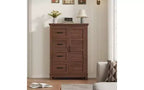 Vertical Dresser with 5 Drawers and Storage Door, 45.7" Tall
