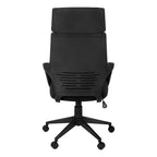 Modern Ergonomic Office Chair with Integrated Headrest and Tilt-Back Control, Black