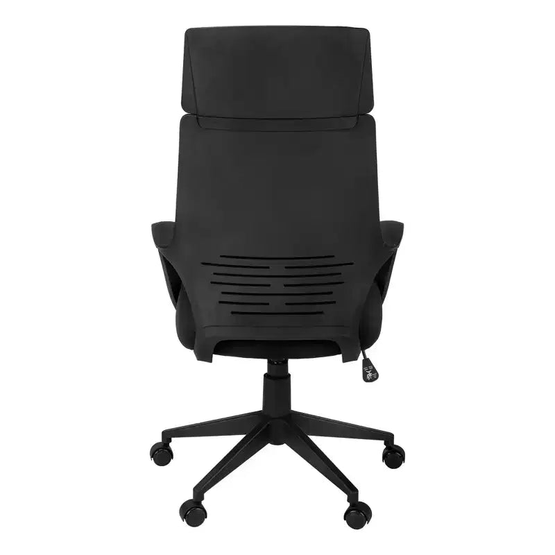 Modern Ergonomic Office Chair with Integrated Headrest and Tilt-Back Control, Black