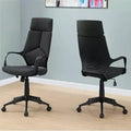 Modern Ergonomic Office Chair with Integrated Headrest and Tilt-Back Control, Black