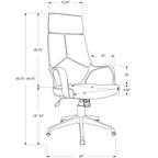 Modern Ergonomic Office Chair with Integrated Headrest and Tilt-Back Control, Black