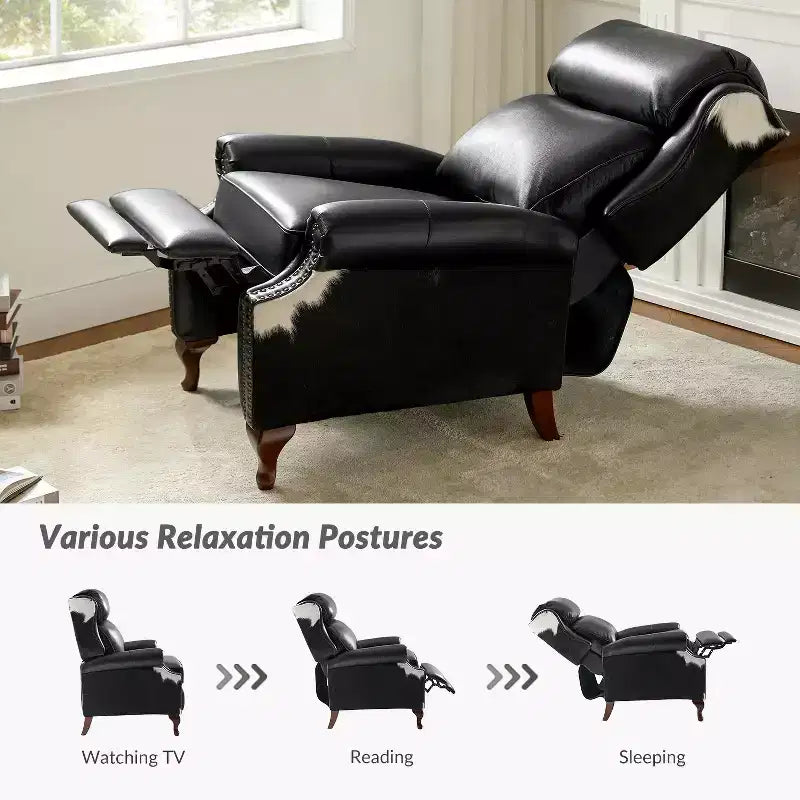 Genuine Leather Manual Recliner Set of 2