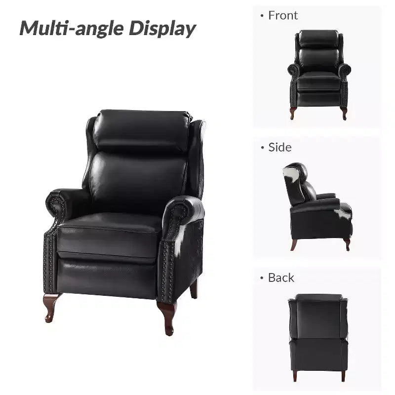 Genuine Leather Manual Recliner Set of 2