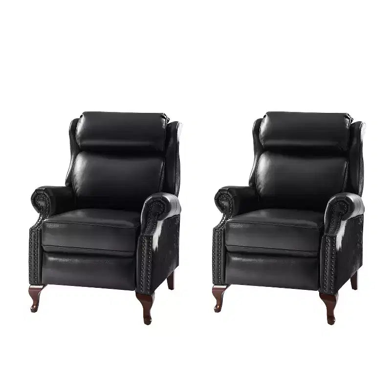 Gianpiero Genuine Leather Manual Recliner Set of 2|HULALA HOME