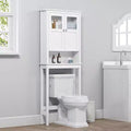 Dcolora Bathroom Cabinet Over Toilet, Bathroom Storage Cabinet with Glass Doors and Adjustable Shelves