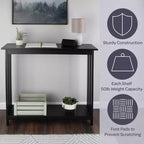 2-Tier Narrow Console Table, Black