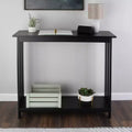 2-Tier Narrow Console Table, Black